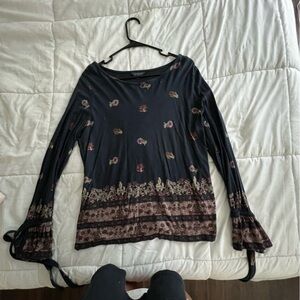 Lucky Brand Floral Dark Top